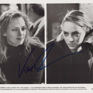 Uma Thurman In Person Signed Photo - FINAL ANALYSIS