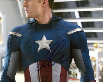 クリス・エヴァンス「キャプテン・アメリカ」直筆サイン入りカスタム