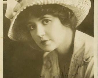 ¡RARO! Foto firmada de Marguerite Clark (1883-1940) - ACTRIZ DE CINE AMERICANA