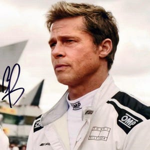 Brad Pitt In Person Signed Photo - F1 THE MOVIE