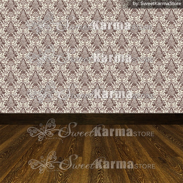 Brown Damask Wallpaper Digital Photography Background Image Downloadable JPG #1035