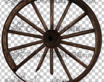 Rustic Wagon Wheel Digital Photography Prop File #1060 Instant Download