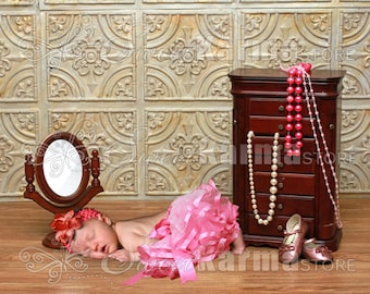 Jewelry Box with Mirror Digital Photography Background PSD File 404