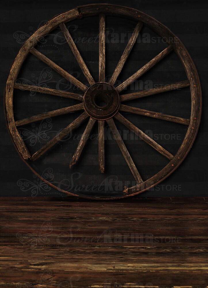 Western Wagon Wheel Digital Photography Background Image Downloadable