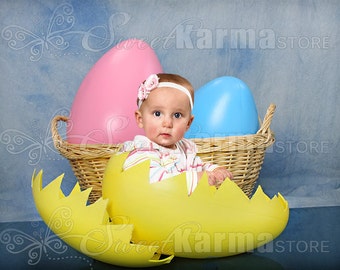 Easter Basket Child Digital Photography Background PSD File 2001