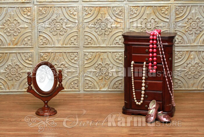 Jewelry Box with Mirror Digital Photography Background PSD | Etsy