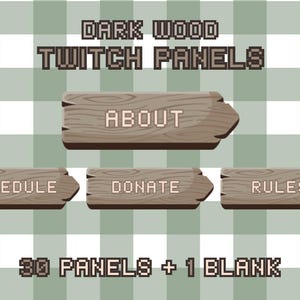 Dark Wood Twitch Panels | Cottagecore Twitch Panels | Stream Panels | Fairycore Twitch Panels | Cute Twitch Panels | Aesthetic Twitch Panels