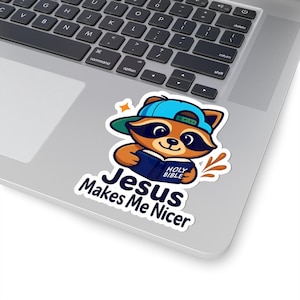 Netter und lustiger christlicher Jesus Aufkleber, Jesus Comedy Aufkleber Geschenk, lustiger Bibelaufkleber, christlicher Aufkleber, christliche Geschenke
