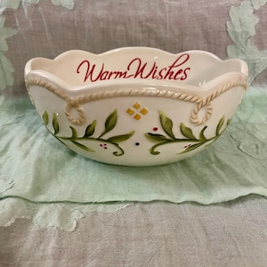 Fitz and Floyd &quot;Warm Wishes&quot; Sentimental Bowl