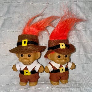 4&quot; 1990s Russ Thanksgiving Troll Dolls