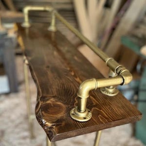 Pub Table, Live Edge Wood Bar Table, Reclaimed Wood Bar Table, Tall Bar Table, Home Bar Furniture, Cocktail Table,  Industrial Bar Table