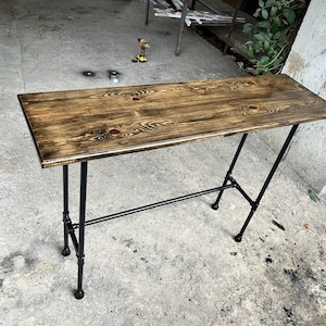 Pub Table, Unique Design Bar Table, Accent Table, Sofa Bar Table, Buffet Table, Meeting Table, Custom Walnut Bar Table, Handmade Furniture