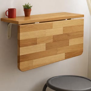 Wall Mounted Folding Desk, Space Saving Floating Table for Kitchen or Home Office