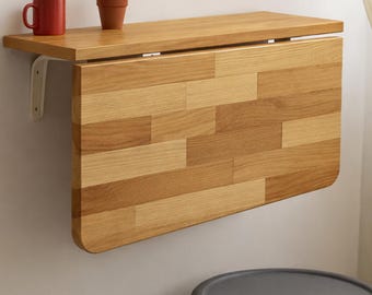 Wall Mounted Folding Desk, Space Saving Floating Table for Kitchen or Home Office