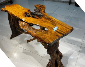 Live Edge Narrow Console Table, Rustic Solid Wood Entryway Table, Handcrafted Farmhouse Hallway Dresser, Natural Wood Side Table