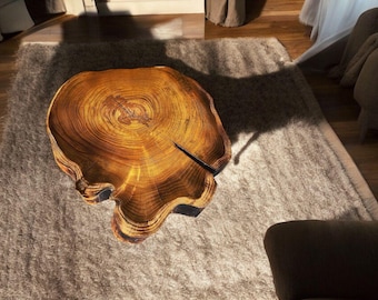 Live Edge Coffee Table, Handmade Wood Furniture, Modern Rustic Accent Piece