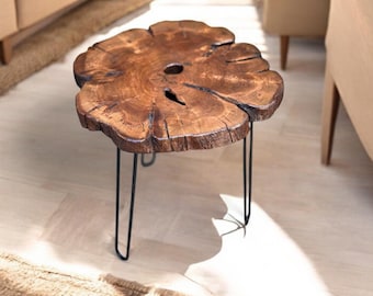 Tavolo da pranzo rotondo morno da 1500 mm per 8 persone con base in legno massello di noce｜Homary