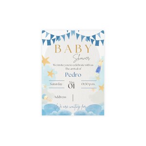 Lot de cartes postales pour baby shower - Invitations amusantes avec enveloppes incluses, annonce de naissance, révélation du sexe, cartes personnalisées, célébration de bébé
