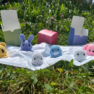 Crochet ghost blind box, cute crochet mystery box, amigurumi toy