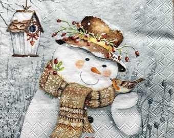 Decor #476 13 inches 33 cm Paper-Craft and Collage 2 Single Paper Napkins Decoupage Napkins for Decoupage