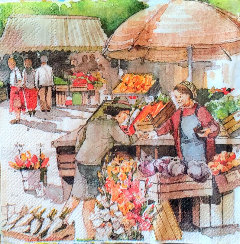 Paper-Craft and Collage Decor #528 13 inches for Decoupage Decoupage Napkins 2 Single Paper Napkins 33 cm