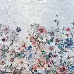Decor #476 13 inches 33 cm Paper-Craft and Collage 2 Single Paper Napkins Decoupage Napkins for Decoupage