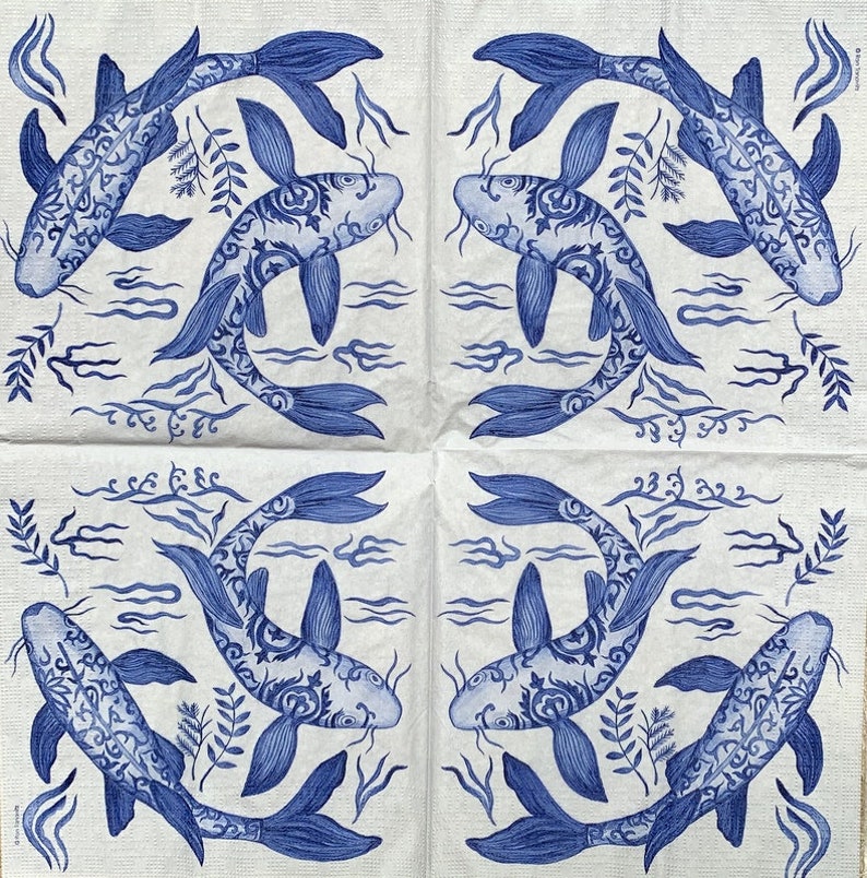 Paper-Craft and Collage Decor #654 for Decoupage 13 inches Decoupage Napkins 2 Single Paper Napkins 33 cm