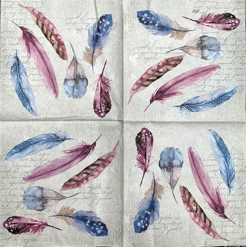for Decoupage 13 inches LA PLAME gray Decor #100-3 Decoupage Napkins 2 Single Paper Napkins Paper-Craft and Collage 33 cm