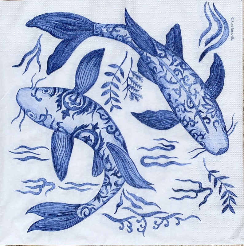 Paper-Craft and Collage Decor #654 for Decoupage 13 inches Decoupage Napkins 2 Single Paper Napkins 33 cm