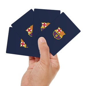 FC Barcelona Playing Card, Football Playing Cards, Card Set with Barcelona Logo, Playing Cards
