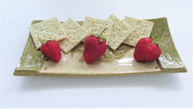 hors d/'oeuvres plate Small Leaf Platter Hand Crafter Pottery Plate Tapas Tray Small Leaf Tray