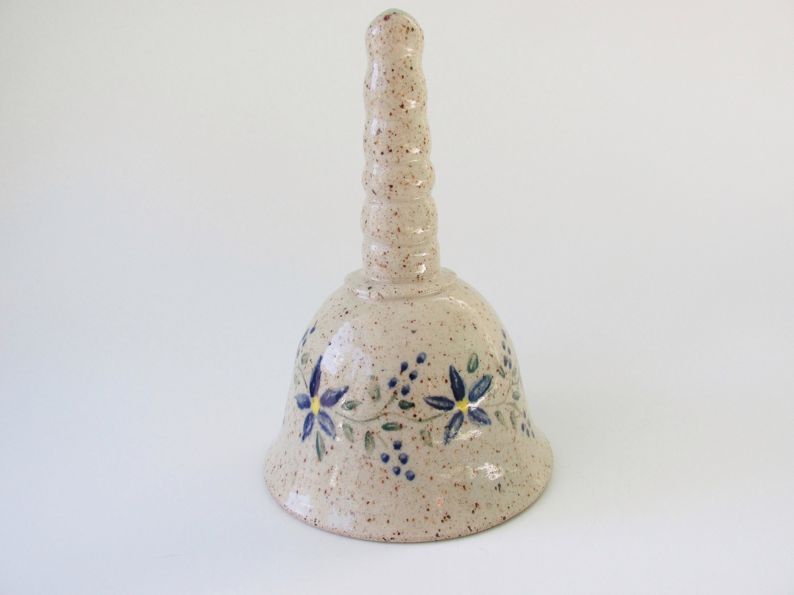 Ceramic Bell Hand Crafted Pottery Long Handle Bell Etsy