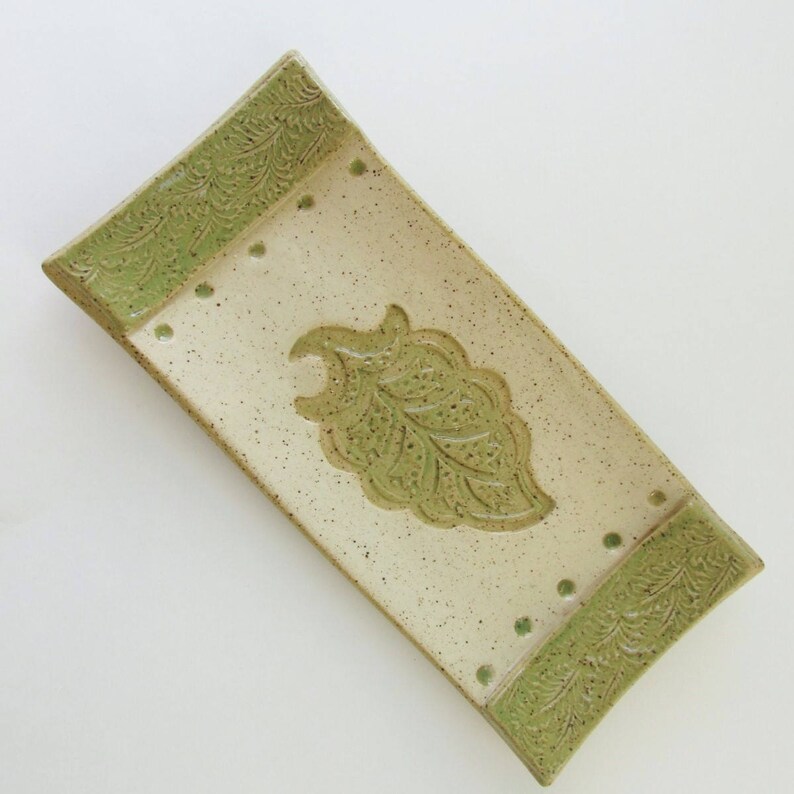 hors d/'oeuvres plate Small Leaf Platter Hand Crafter Pottery Plate Tapas Tray Small Leaf Tray