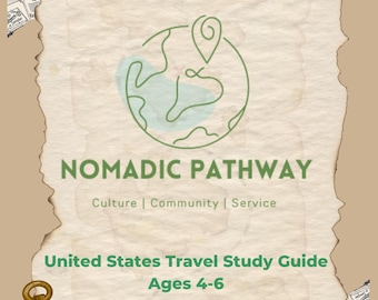 USA Travel Study Guide Ages 4-6 | Printable Homeschool Road Trip Activity for Young Explorers
