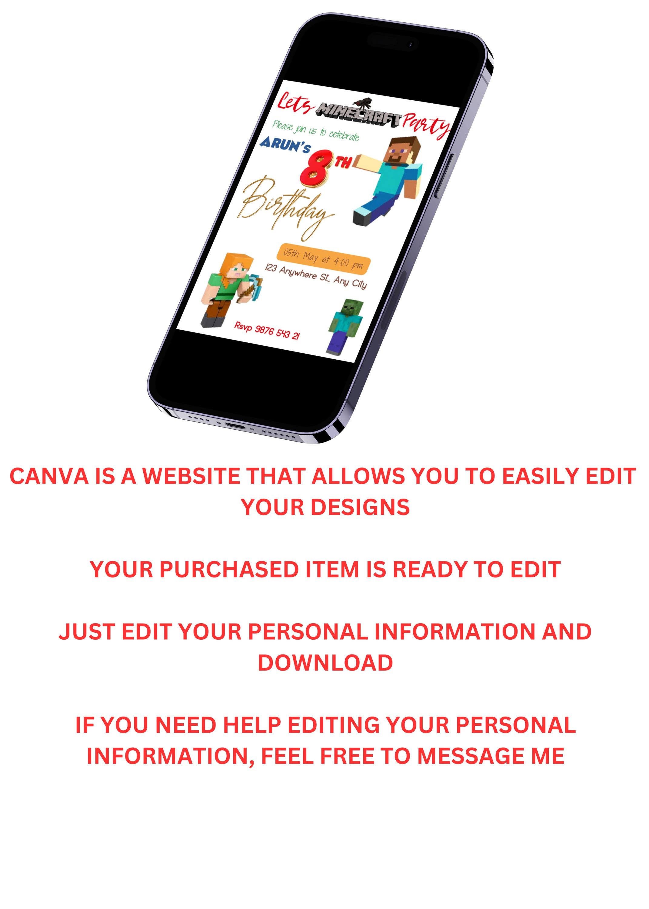 5x7 Canva Invite PDF Download
