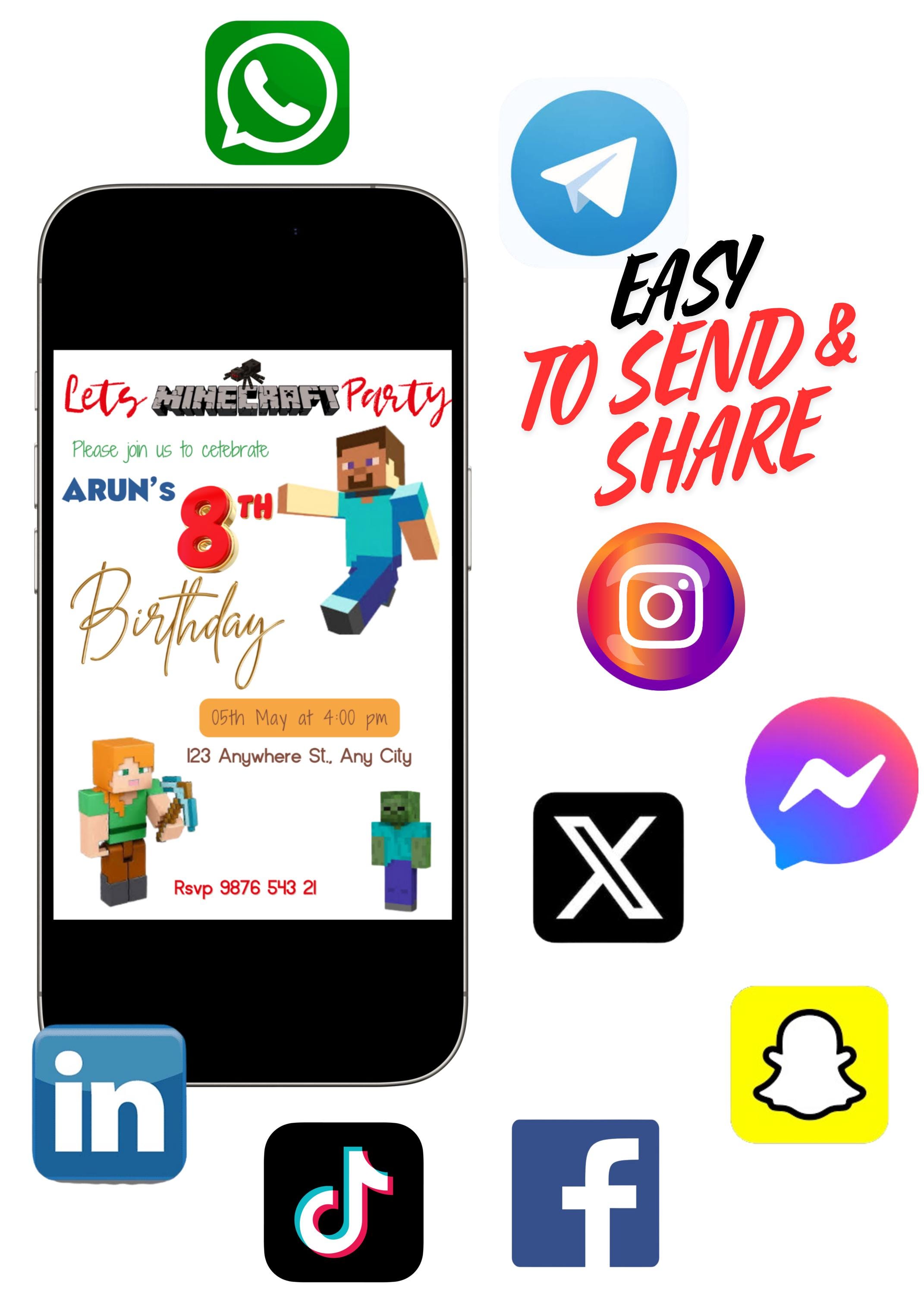 5x7 Canva Invite PDF Download