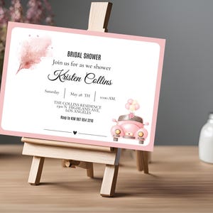 bridal shower invitation, editable printable invitation, digital invitation template,
