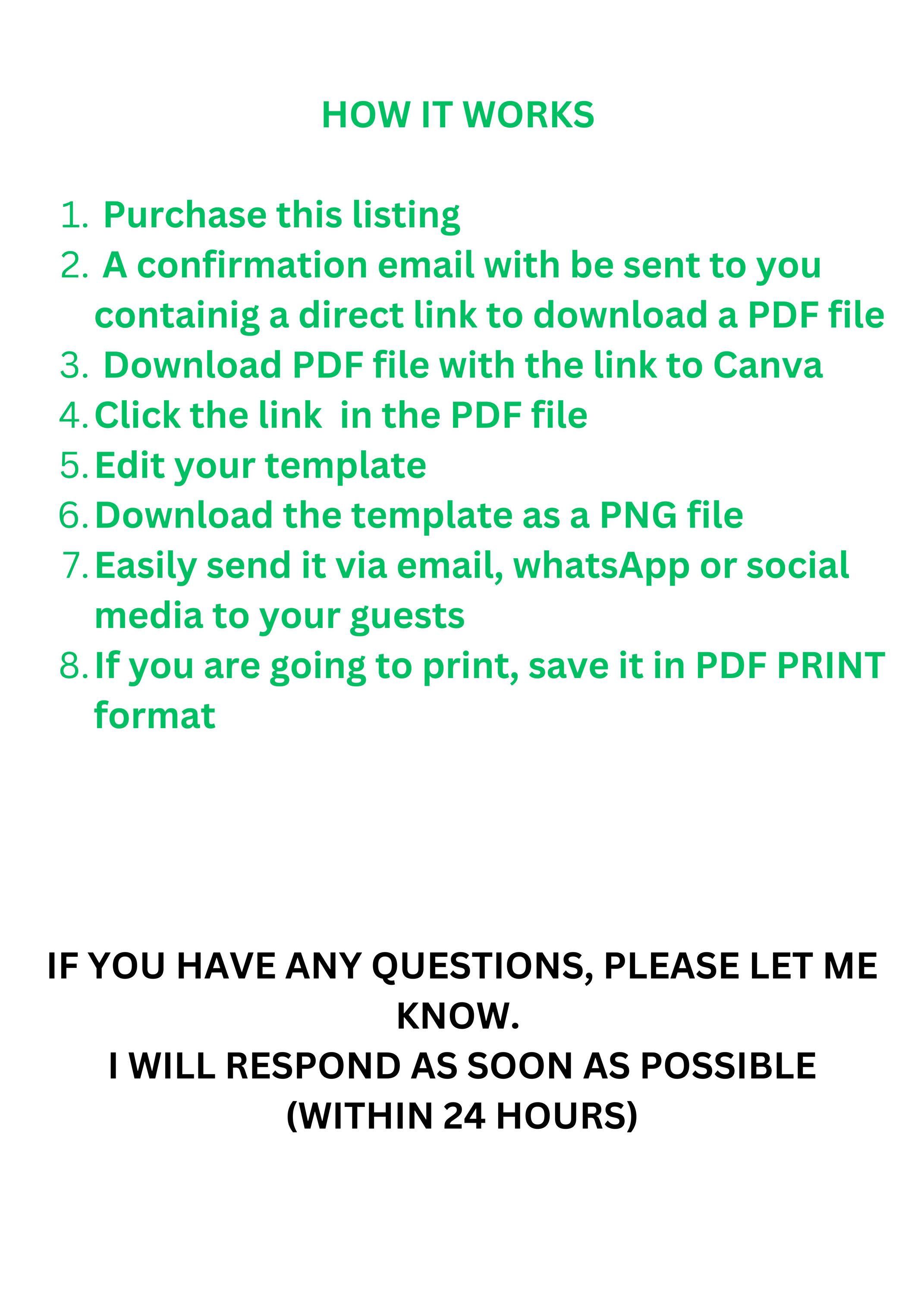5x7 Canva Invite PDF Download