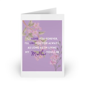 Ma mère, tu seras belle, motifs floraux, cartes pour la fête des mères, cartes d'anniversaire, mots de remerciement, cartes d'encouragement, 1 ou 10 pièces