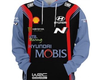 Felpa Hyundai / Felpa con cappuccio stampata in 3D / Design strutturato unico / Moda unisex