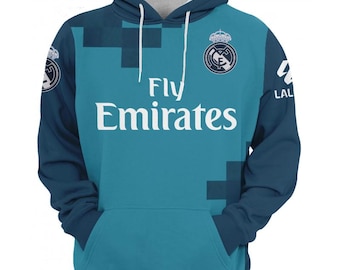 Real Madrid FC Sweatshirt |3D Gedruckter Hoodie | Einzigartiges strukturiertes Design | Unisex Mode