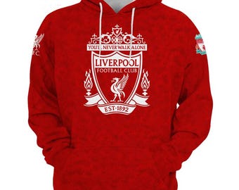 Liverpool-sweater | 3D-geprinte hoodie | Uniek gestructureerd ontwerp | Uniseks mode