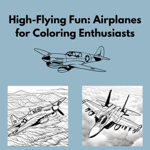 High Flying Fun: Airplanes for Coloring Enthusiasts  Kids Printables Pages in PDF