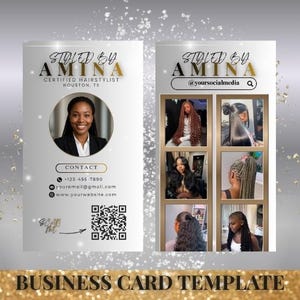 Instagram Business Card Template, DIY Canva Design (Digital Download)