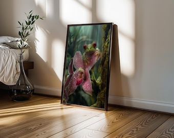 Druckbare Wildblumen Fotografie, Natur Landschaft große Wandkunst, grüne Natur Digitaldruck, nordische Wald Wandkunst, Instant Download