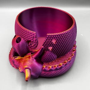 Sleeping Dragon Yarn Bowl 3D printed in ECO friendly PLA With Tool Holder image 17
