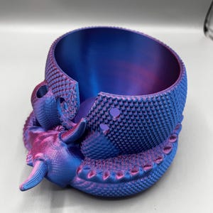 Sleeping Dragon Yarn Bowl 3D printed in ECO friendly PLA With Tool Holder image 4