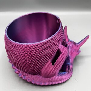 Sleeping Dragon Yarn Bowl 3D printed in ECO friendly PLA With Tool Holder image 3