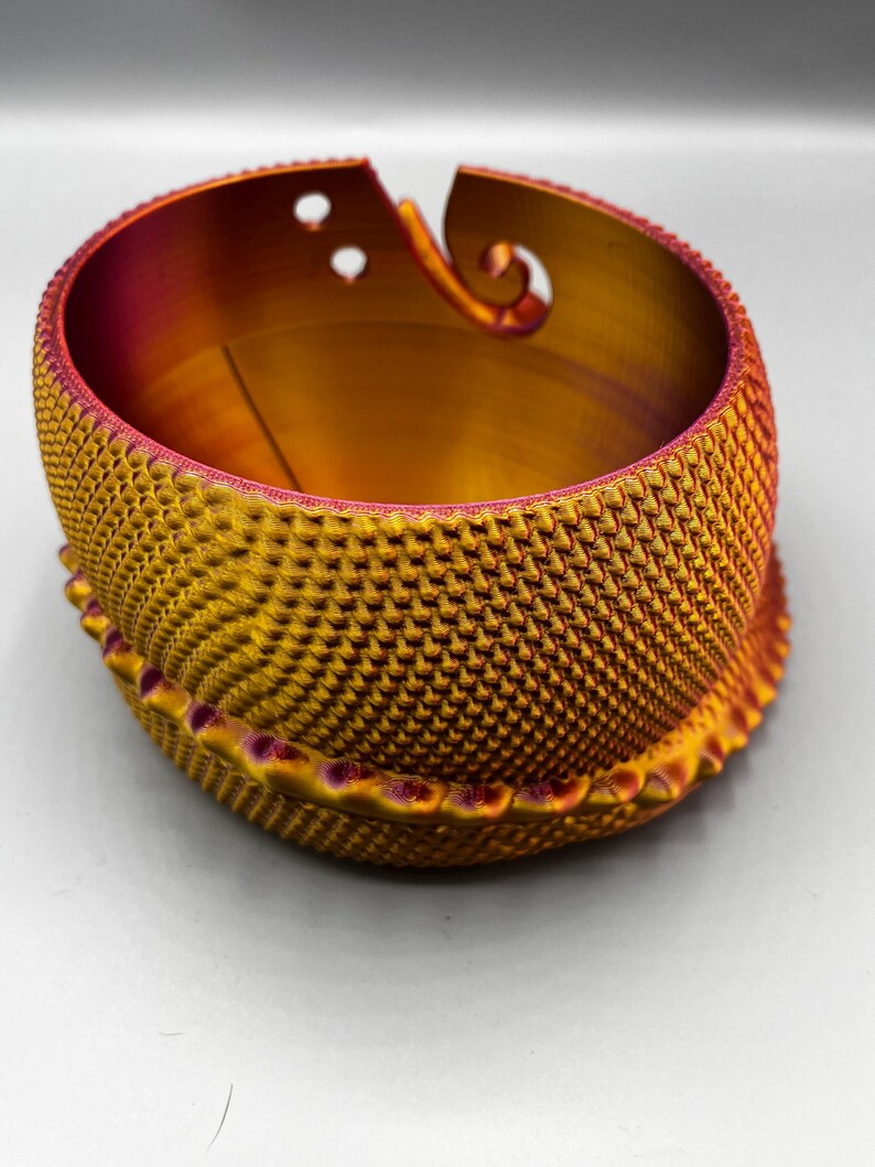 Sleeping Dragon Yarn Bowl 3D printed in ECO friendly PLA With Tool Holder image 19