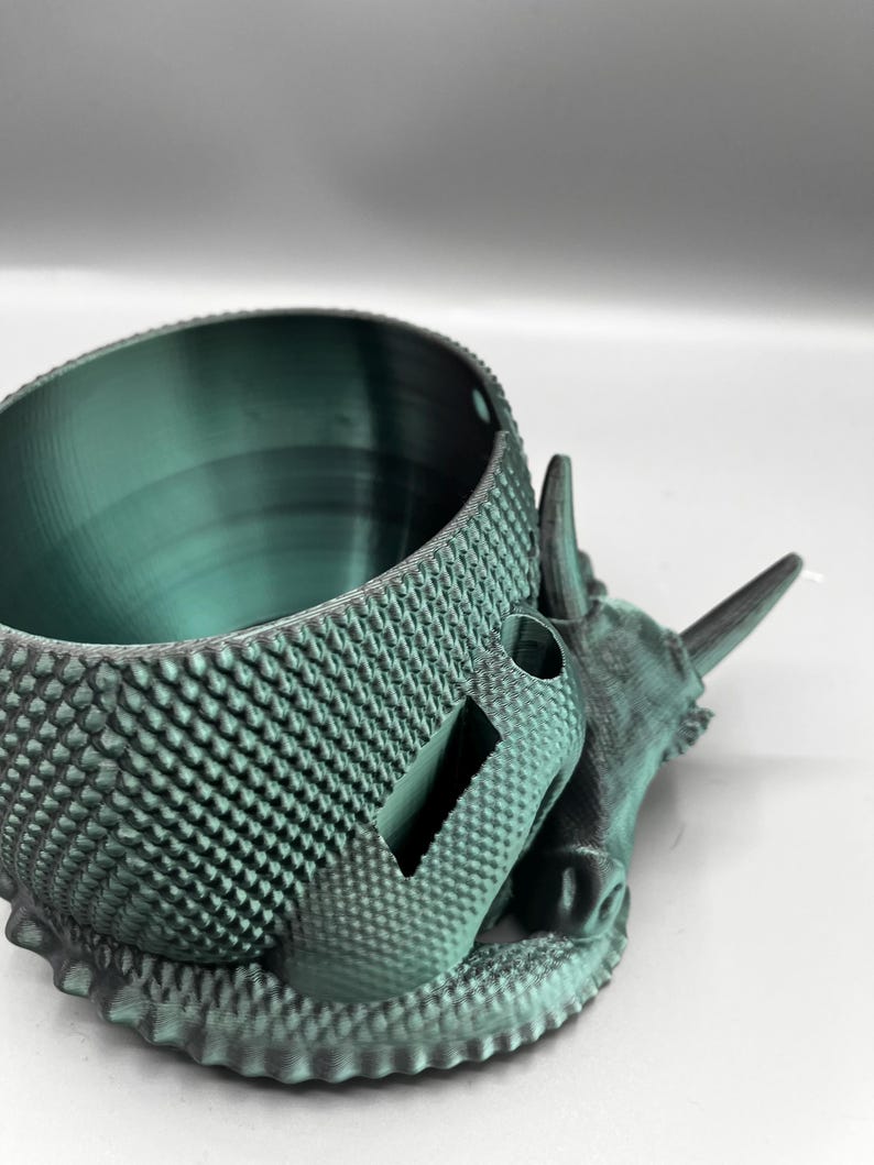 Sleeping Dragon Yarn Bowl 3D printed in ECO friendly PLA With Tool Holder image 11